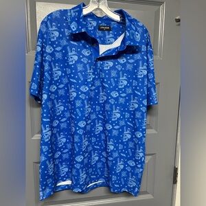DRUIDS “The Gambler” performance golf polo. Size 2XL. Nice! Fun!